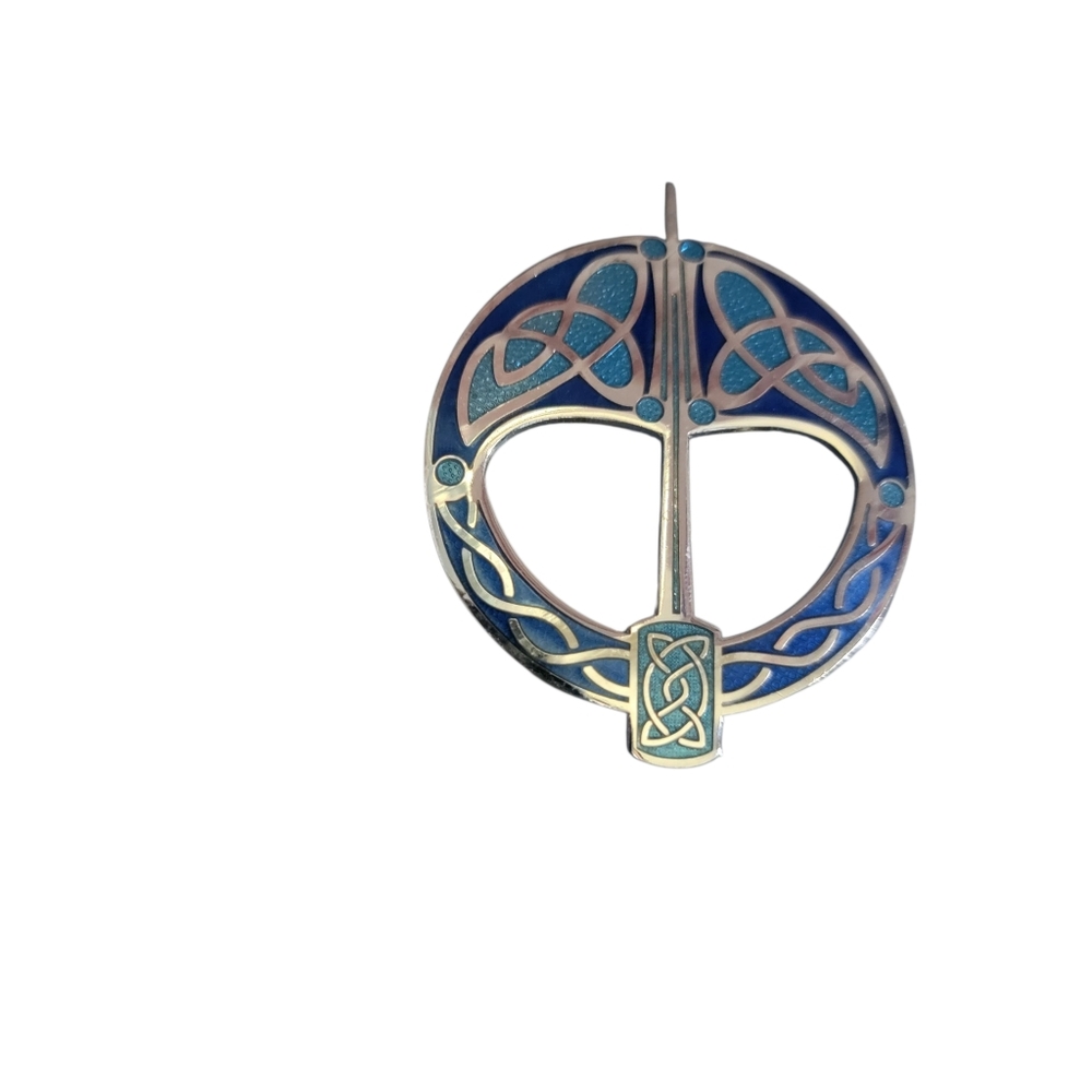 Blue and Silver Brooch